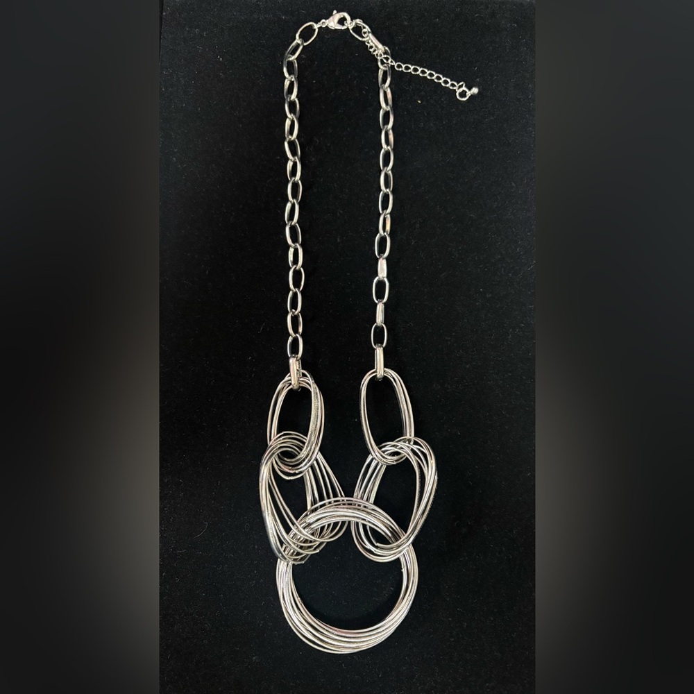 Multi Loops Silver Necklace